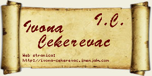 Ivona Čekerevac vizit kartica